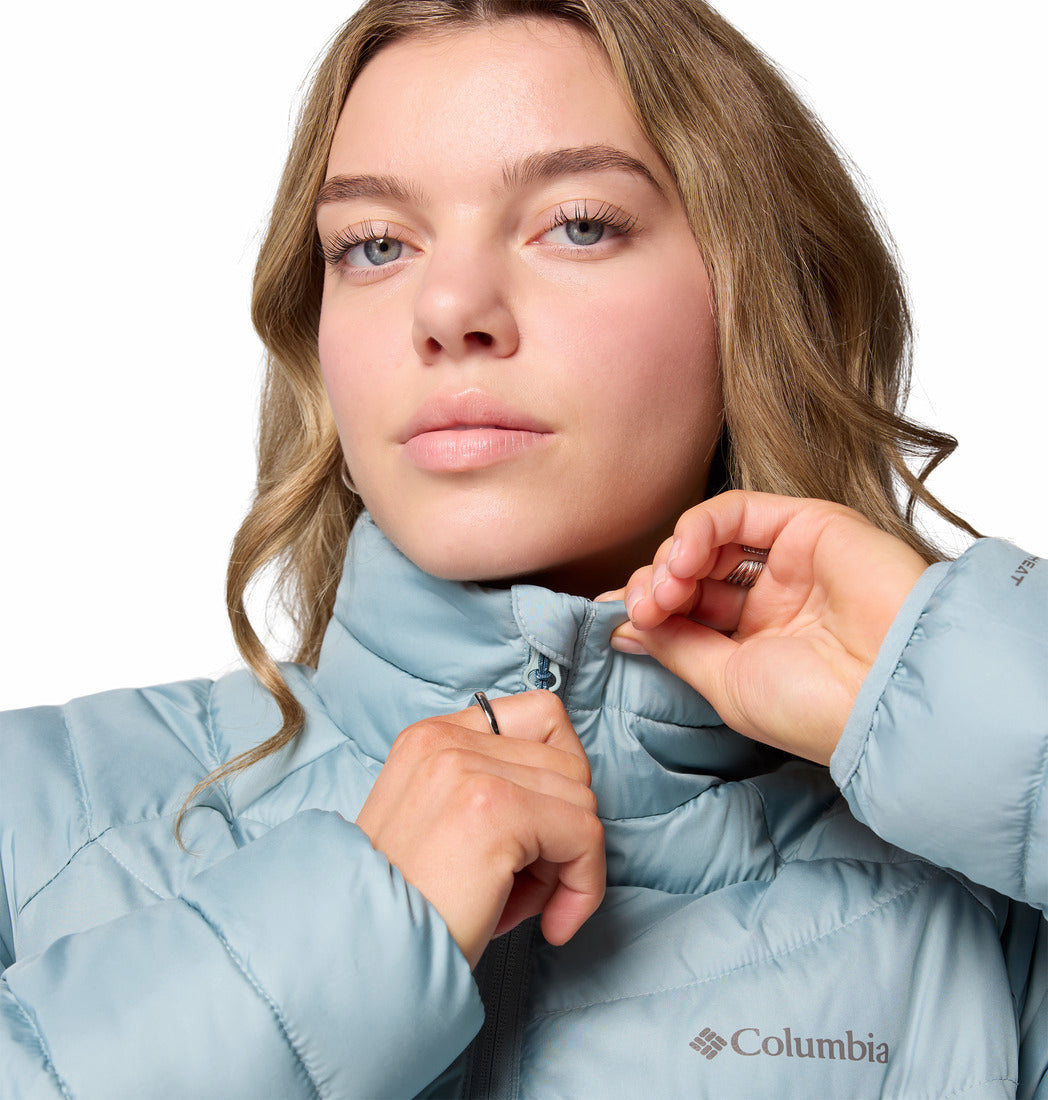 Columbia Women Blue Omni-Heat Reflective Powder Lite II Down Jacket