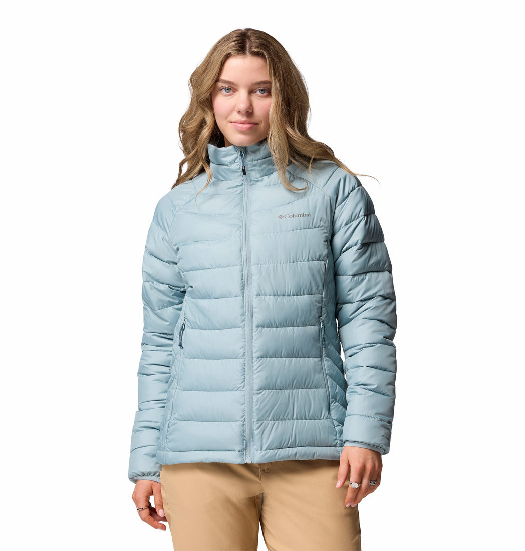 Columbia Women Blue Omni-Heat Reflective Powder Lite II Down Jacket