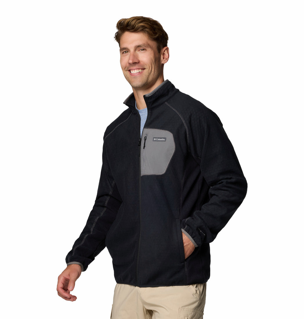 Columbia Men Black Omni-Heat Helix Outdoor Tracks II Fleece Jacket