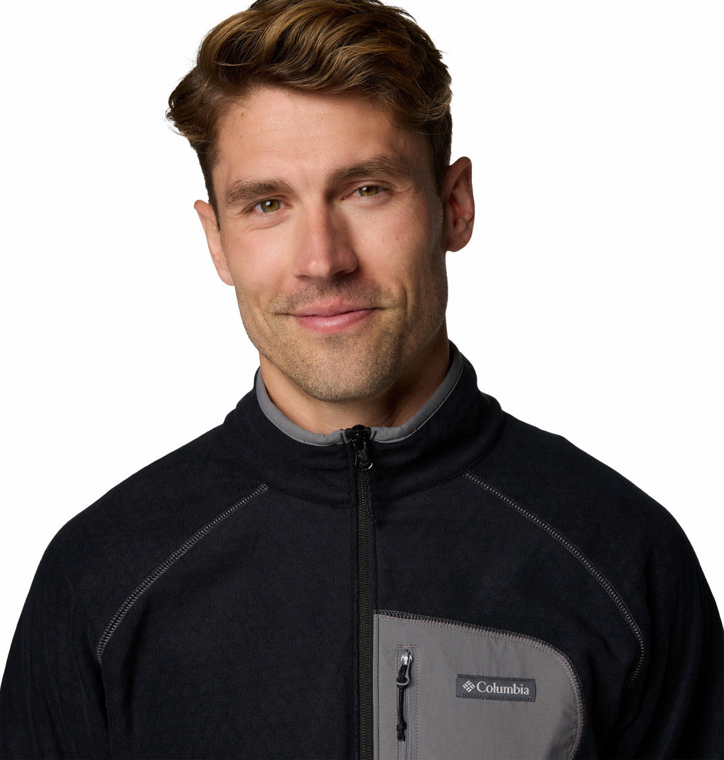 Columbia Men Black Omni-Heat Helix Outdoor Tracks II Fleece Jacket