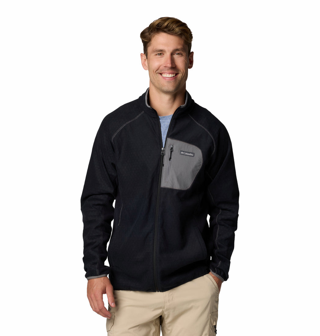 Columbia Men Black Omni-Heat Helix Outdoor Tracks II Fleece Jacket