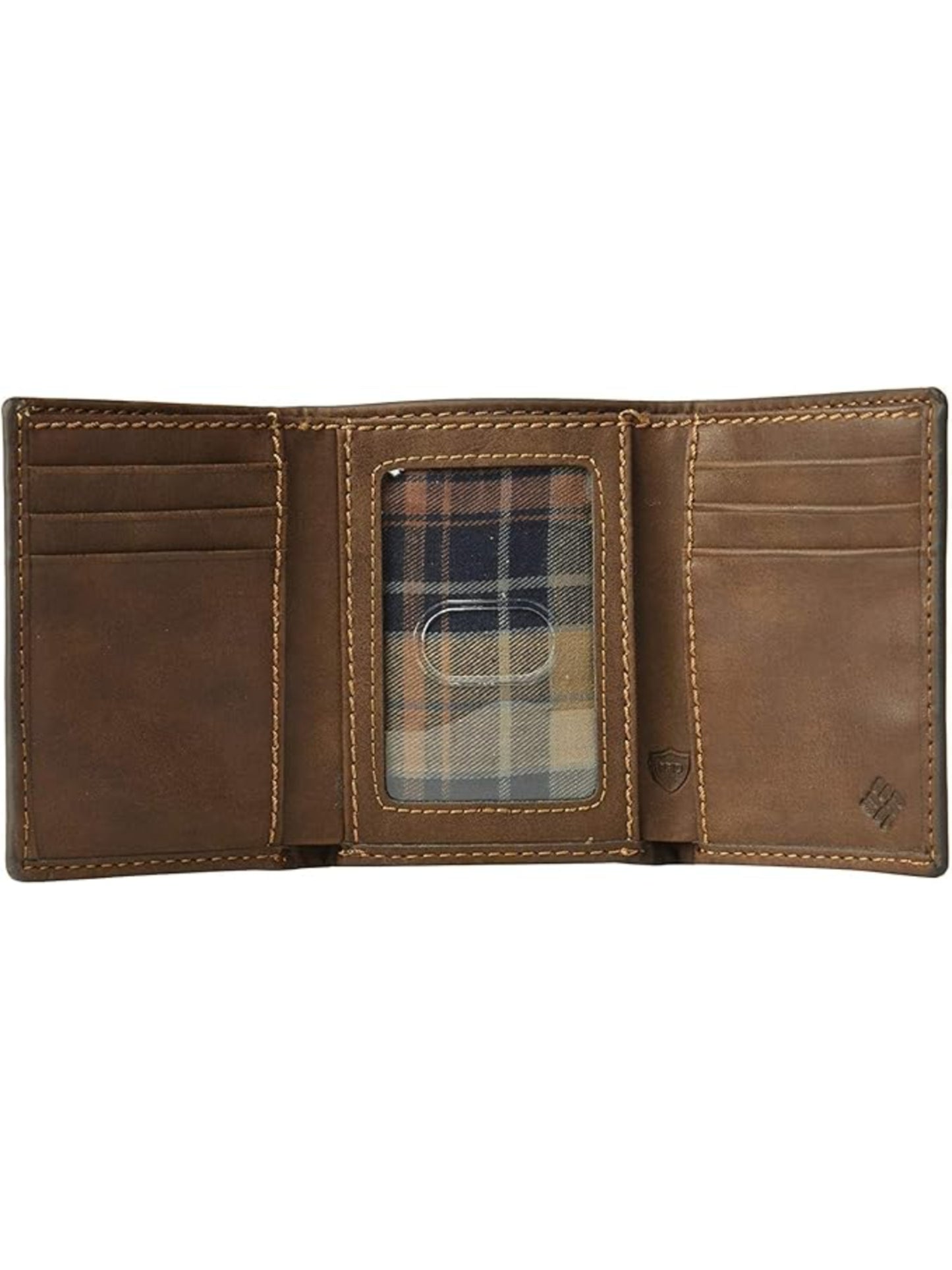 Columbia Men Brown RFID Extra Capacity Trifold Wallet