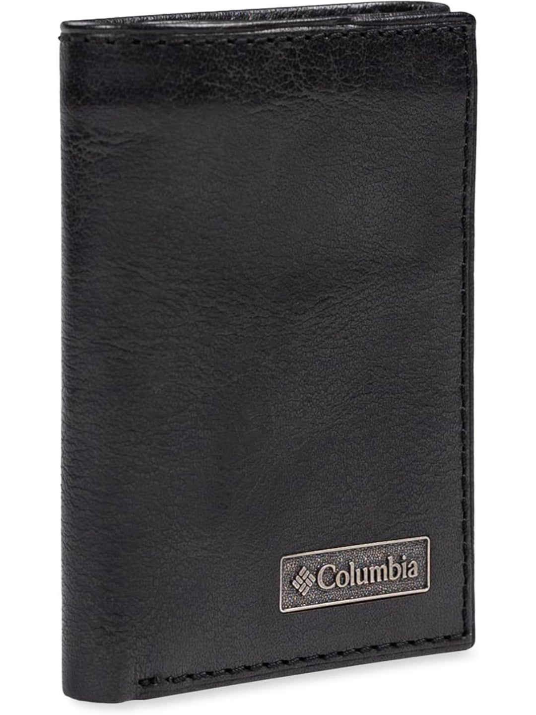 Columbia Men Black Trifold Wallet with Zipper Back Wall Bill Pocket