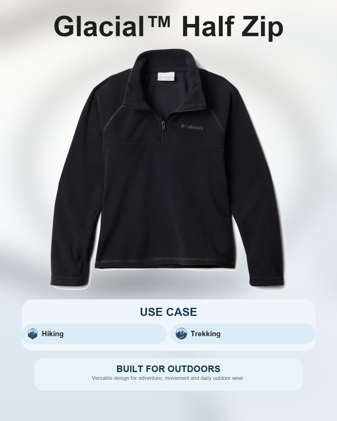 kids boys black glacial pullover