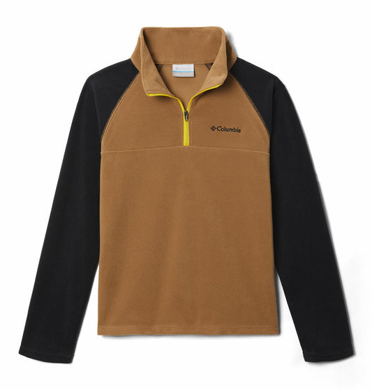 Columbia Kids Boys Brown Glacial Half Zip Fleece Jacket