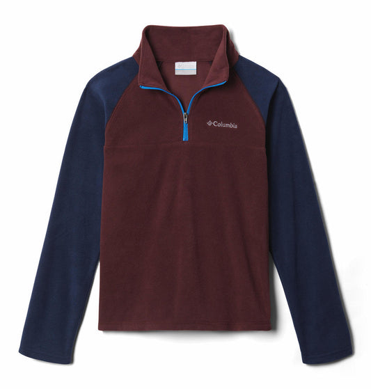 Columbia Kids Boys Purple Glacial Half Zip Fleece Jacket