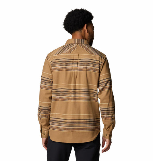 Columbia Mens Brown Flare Gun Stretch Flannel Long Sleeve Shirt