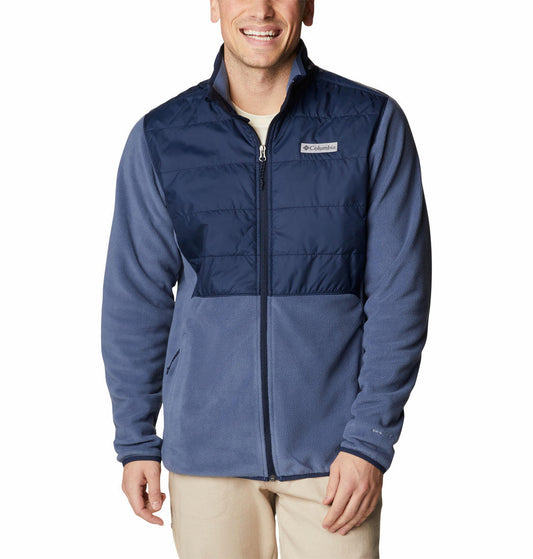 Columbia Men Navy Blue Basin Butte Full Zip Fleece Jacket