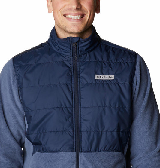 Columbia Men Navy Blue Basin Butte Full Zip Fleece Jacket