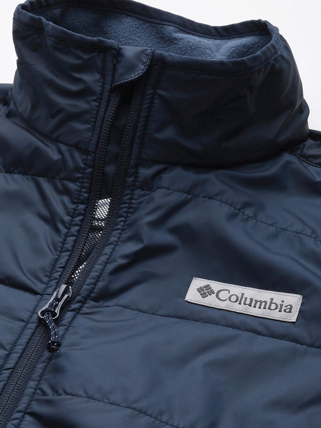 Columbia Men Navy Blue Basin Butte Full Zip Fleece Jacket