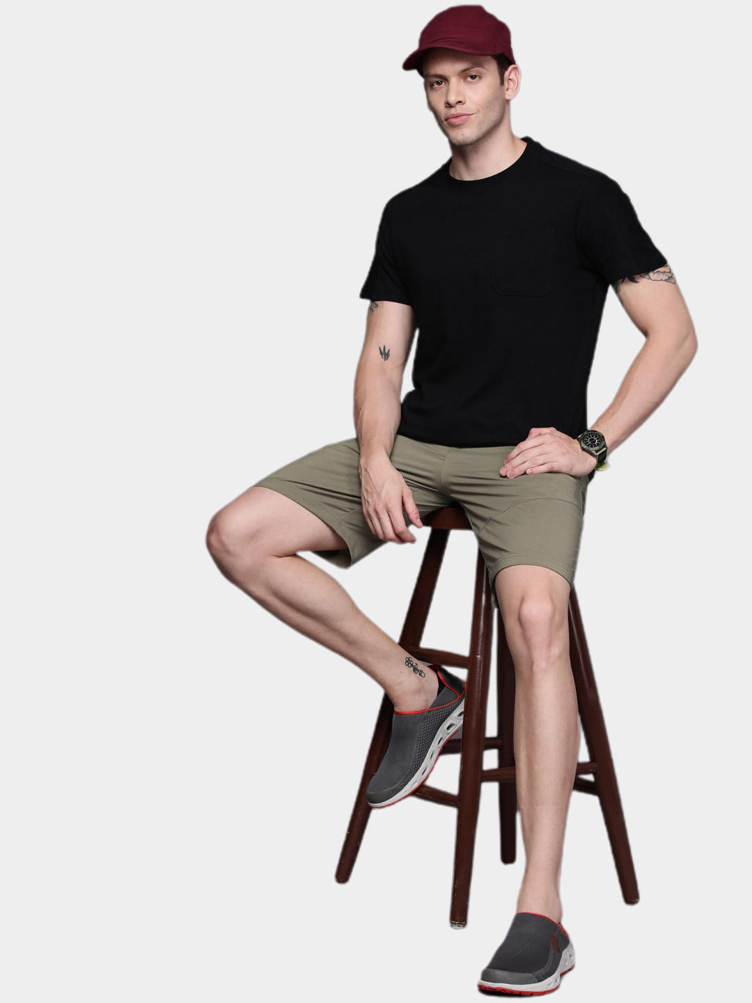 Columbia Men Olive Tech Trail Shorts