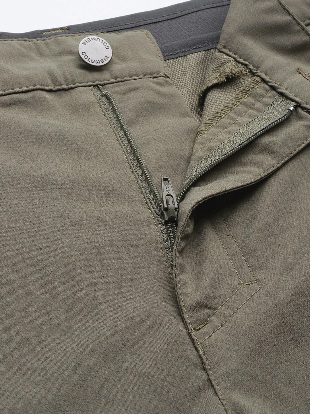 Columbia Men Olive Tech Trail Shorts