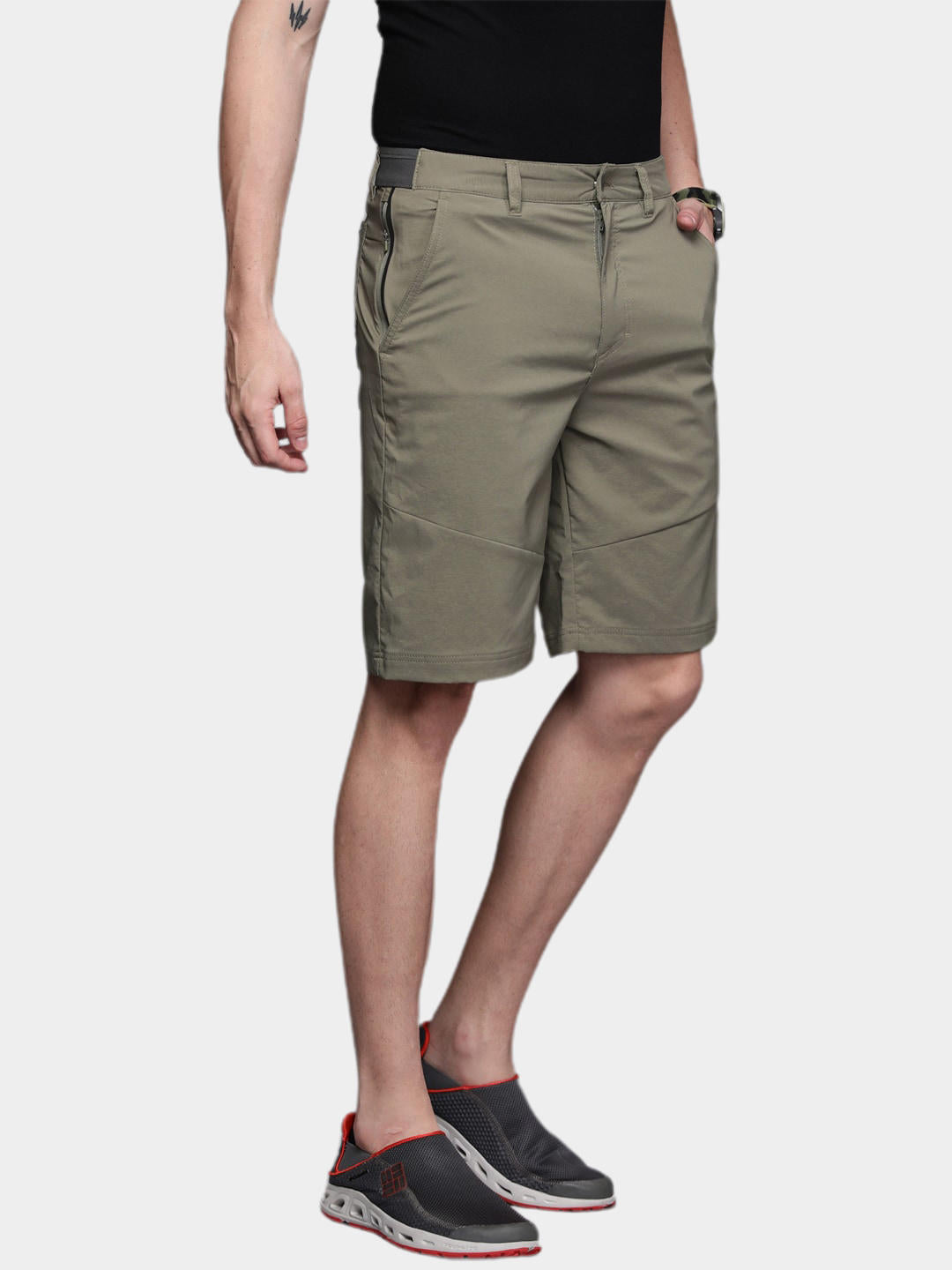 Columbia Men Olive Tech Trail Shorts