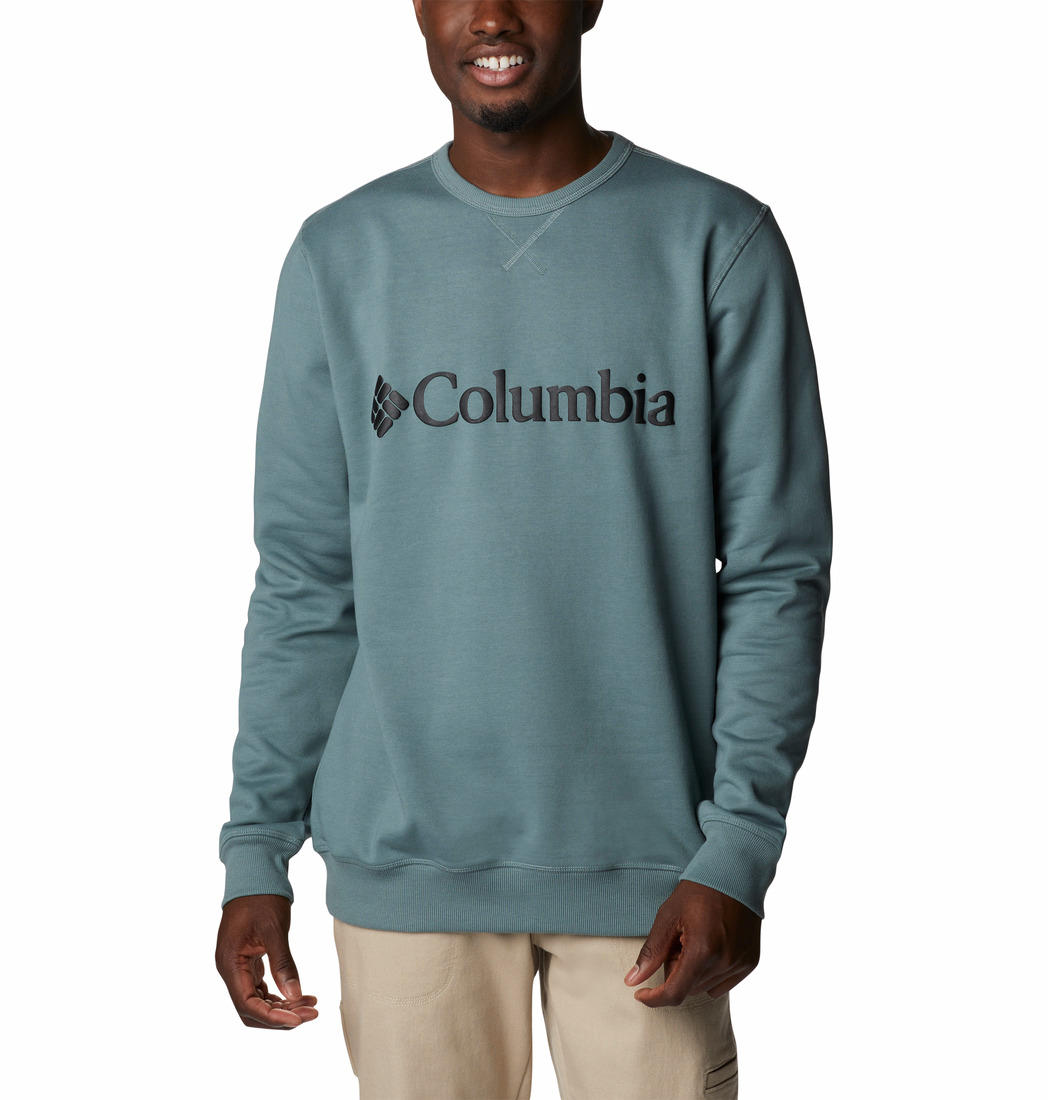 Columbia Men Green M Columbia Logo Fleece Crew Fleece Jacket