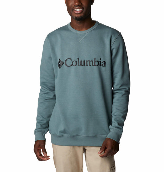 Columbia Men Green M Columbia Logo Fleece Crew Fleece Jacket