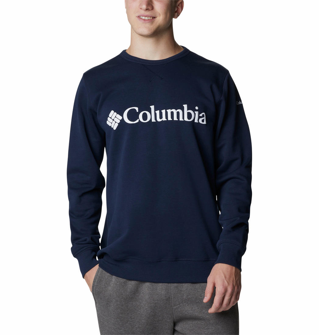 Columbia Men Blue M Columbia Logo Fleece Crew (Sun Protection)