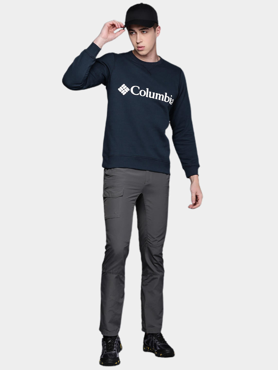 Columbia Men Blue M Columbia Logo Fleece Crew (Sun Protection)