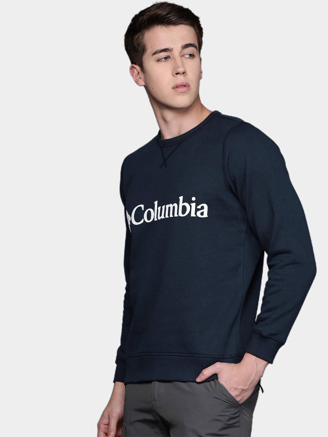 Columbia Men Blue M Columbia Logo Fleece Crew (Sun Protection)