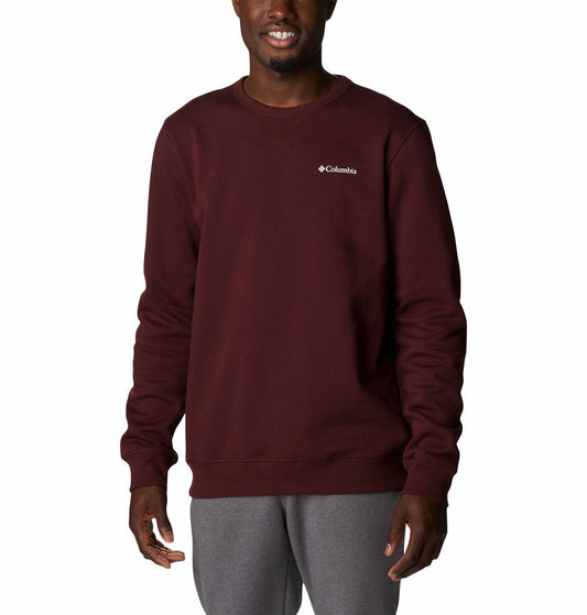 Columbia Men Maroon M Columbia Logo Fleece Crew Fleece Jacket