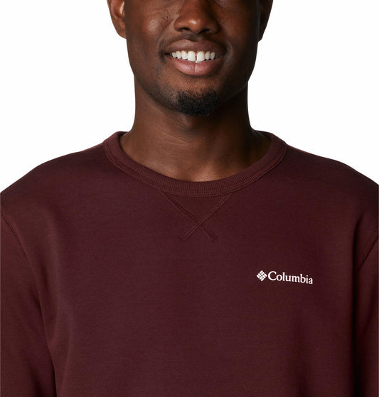 Columbia Men Maroon M Columbia Logo Fleece Crew Fleece Jacket