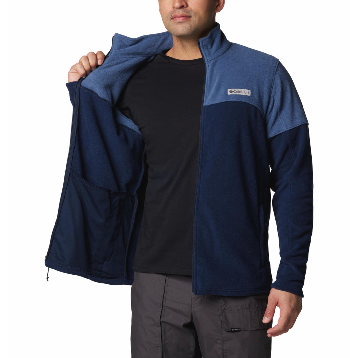 Columbia Men Blue Basin Trail III Fleece Jacket