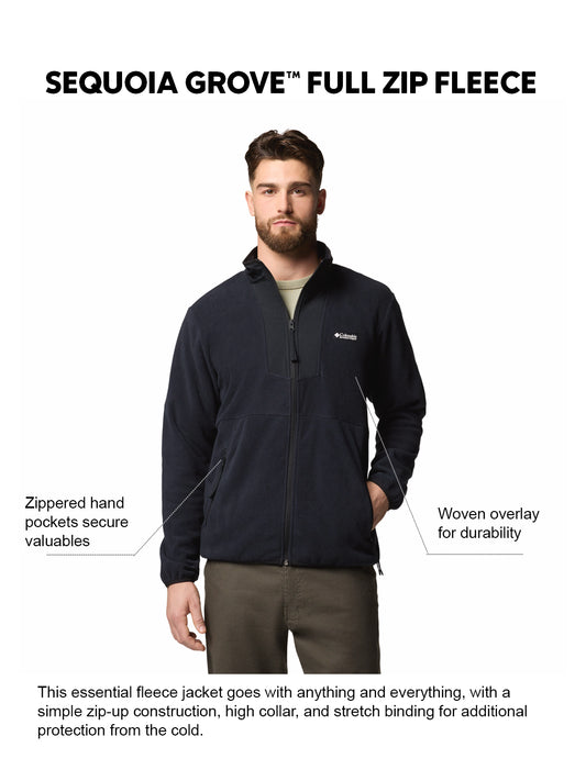 Columbia Men Black Sequoia Grove Fleece Jacket