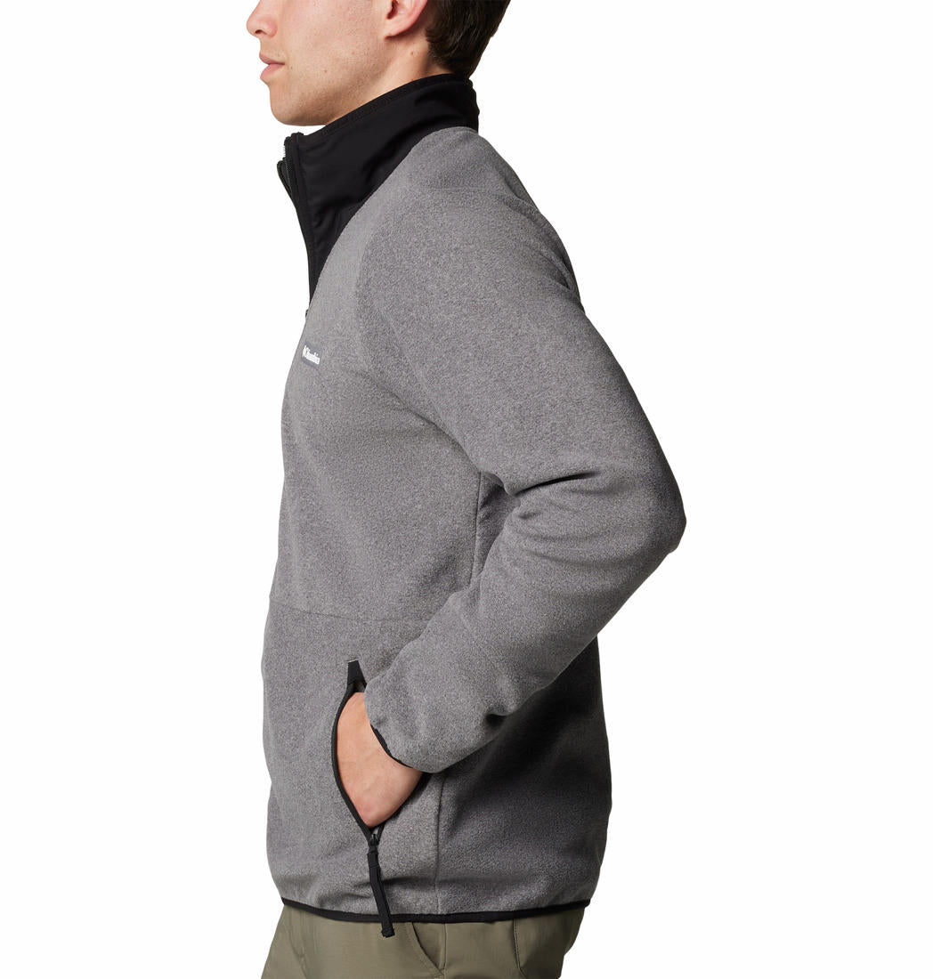 Columbia Mens Grey Sequoia Grove Full Zip Fleece Jacket