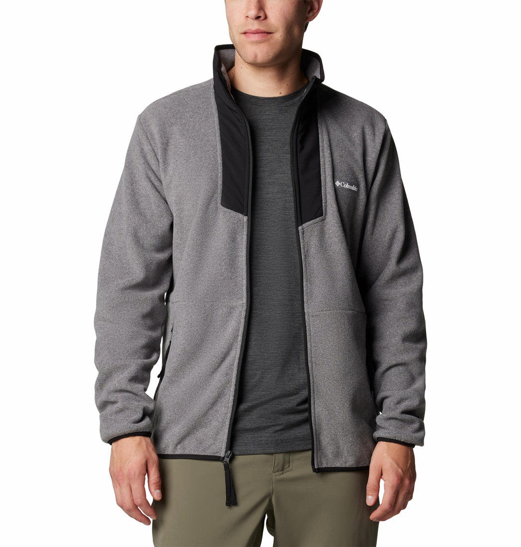 Columbia Mens Grey Sequoia Grove Full Zip Fleece Jacket