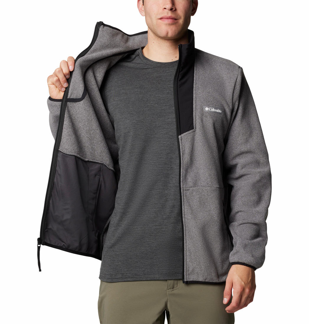 Columbia Mens Grey Sequoia Grove Full Zip Fleece Jacket