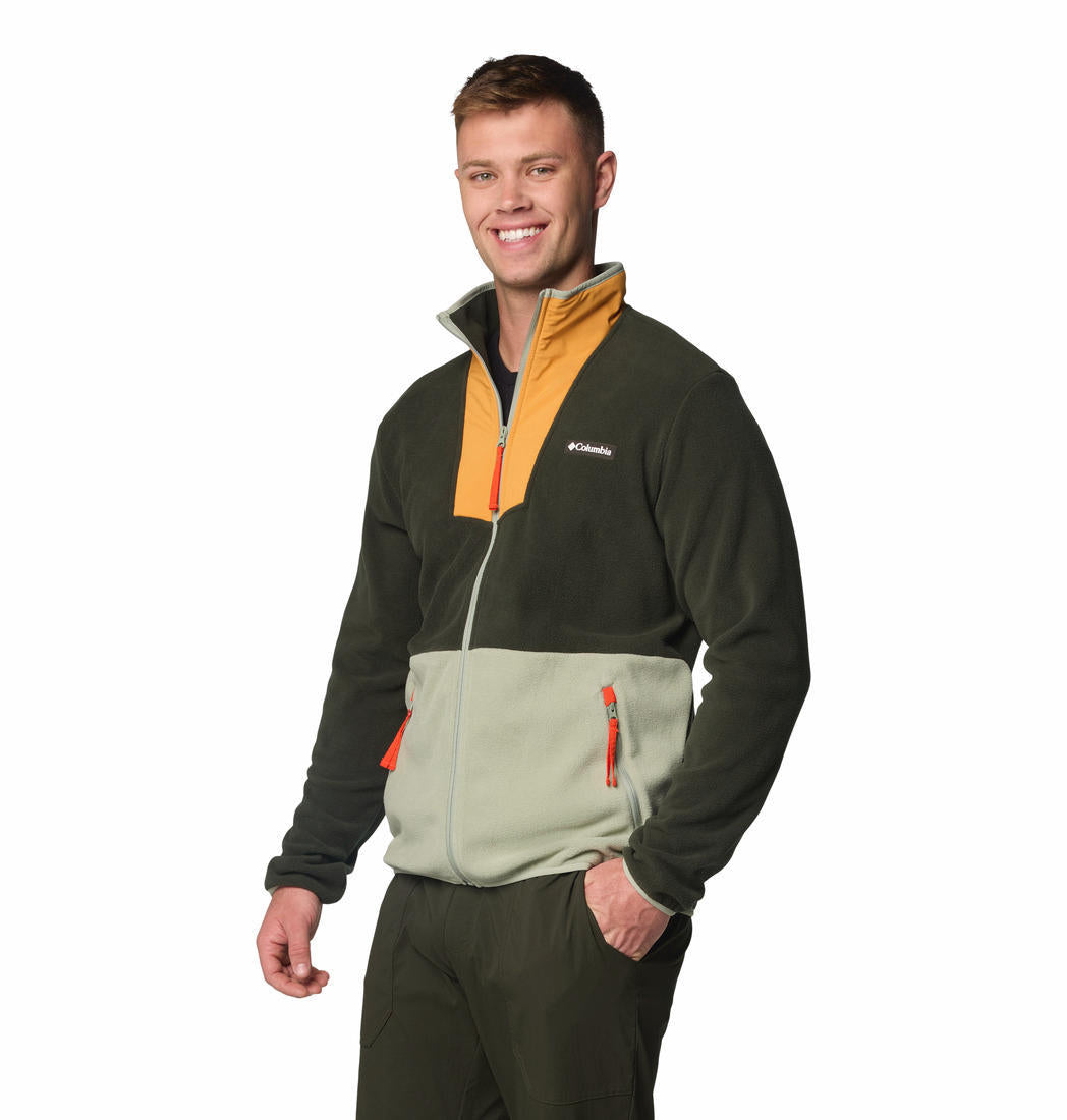 Columbia Mens Green Sequoia Grove Full Zip Fleece Jacket