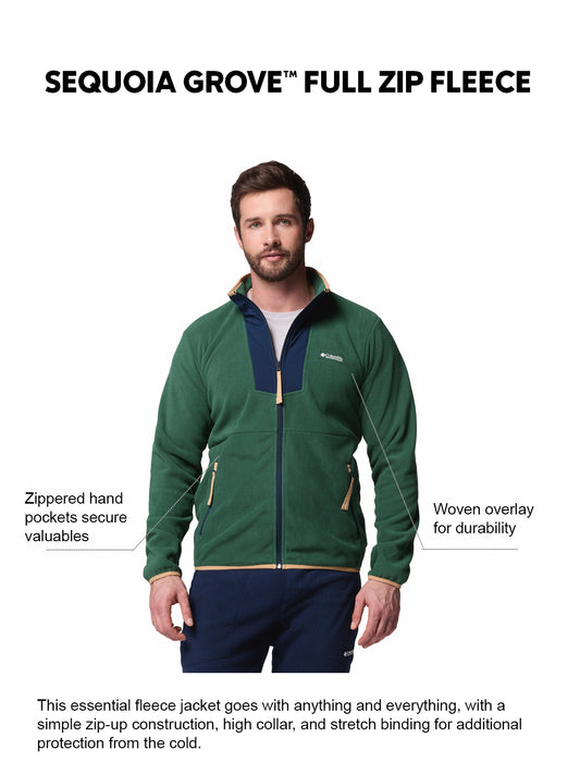 Columbia Men Green Sequoia Grove Fleece Jacket