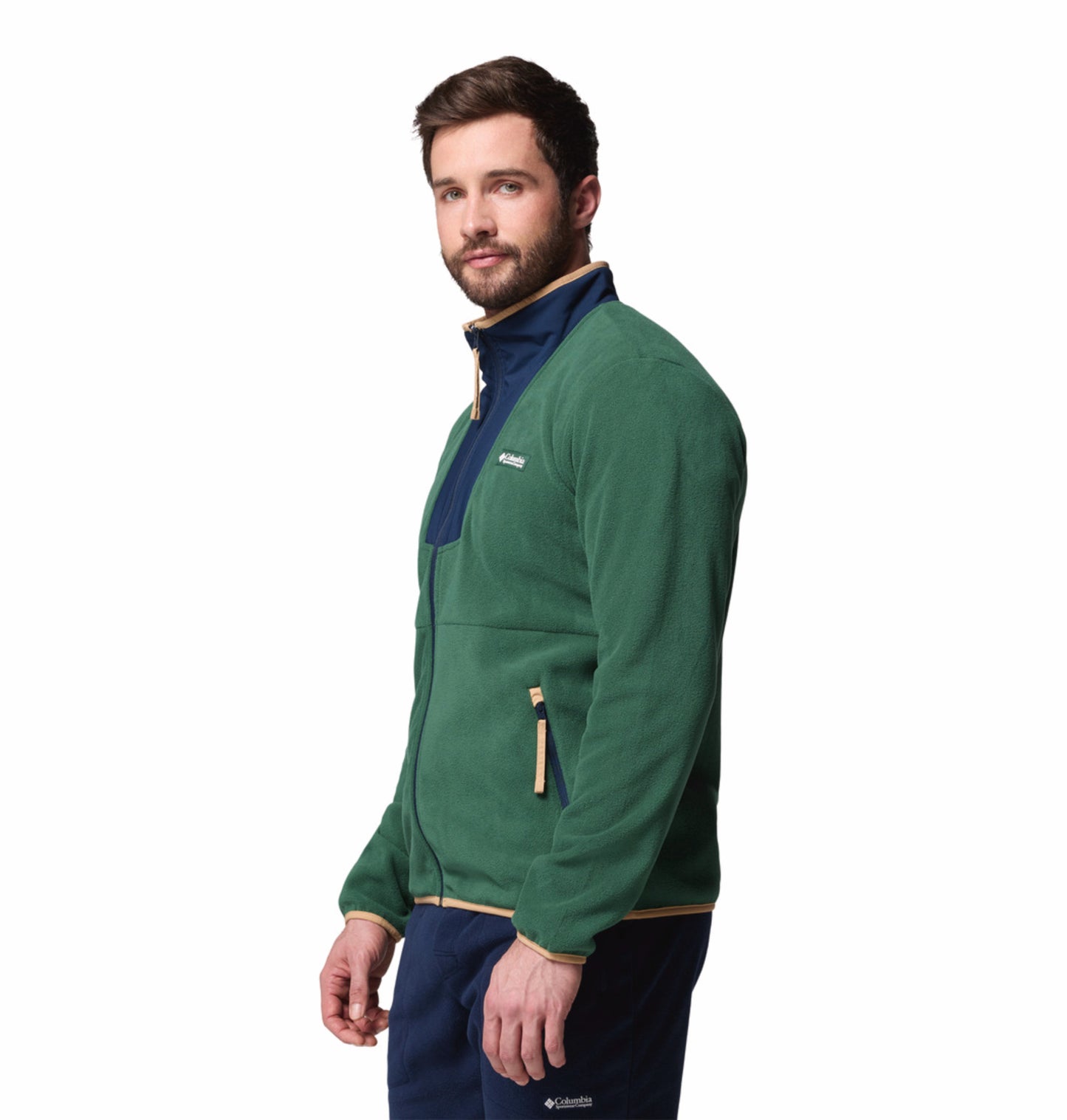 Columbia Men Green Sequoia Grove Fleece Jacket