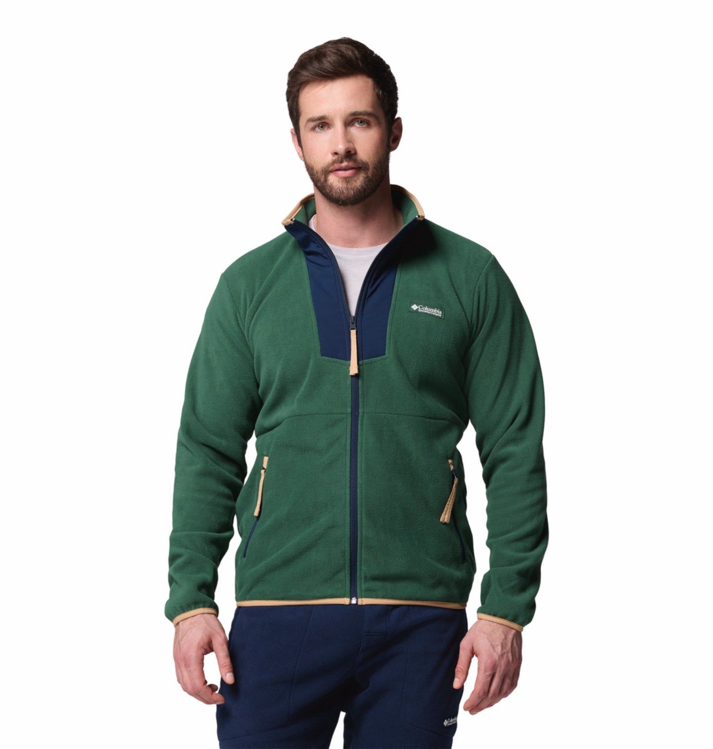 Columbia Men Green Sequoia Grove Fleece Jacket