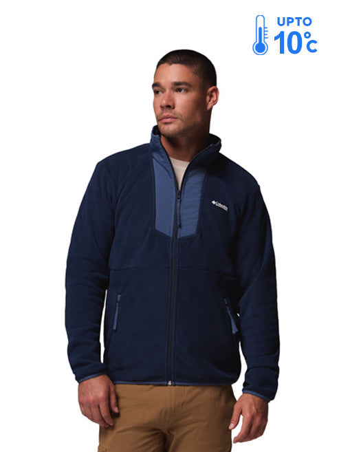 Columbia Men Navy Blue Sequoia Grove Fleece Jacket