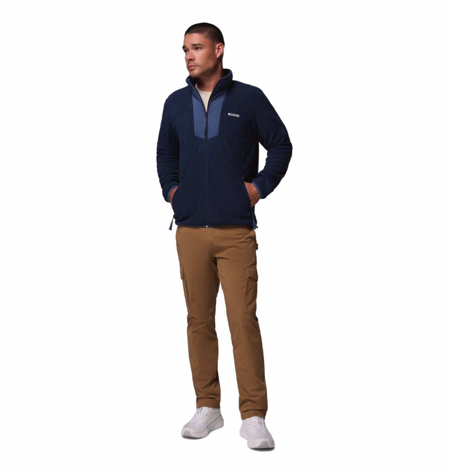 Columbia Men Navy Blue Sequoia Grove Fleece Jacket