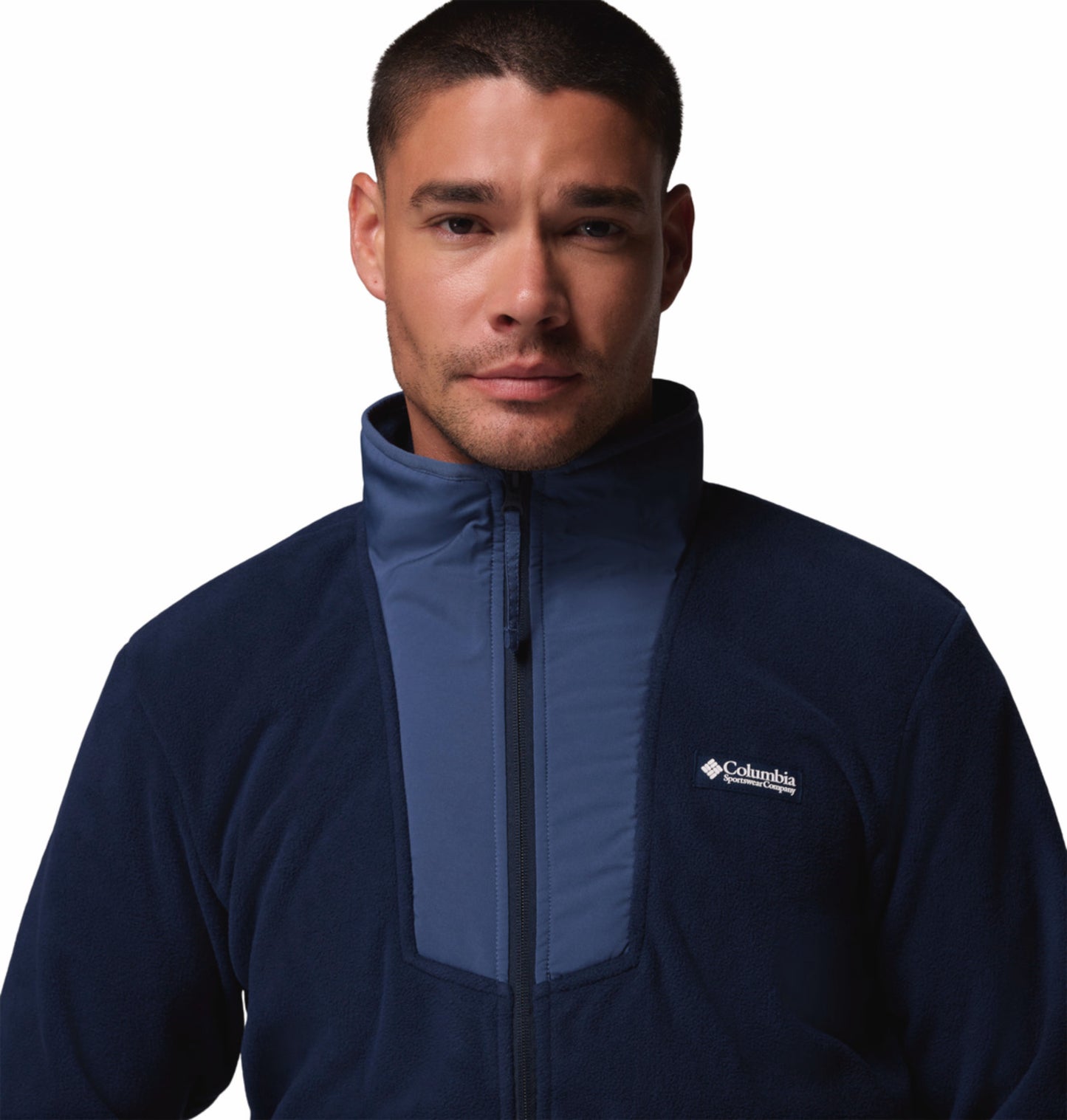 Columbia Men Navy Blue Sequoia Grove Fleece Jacket