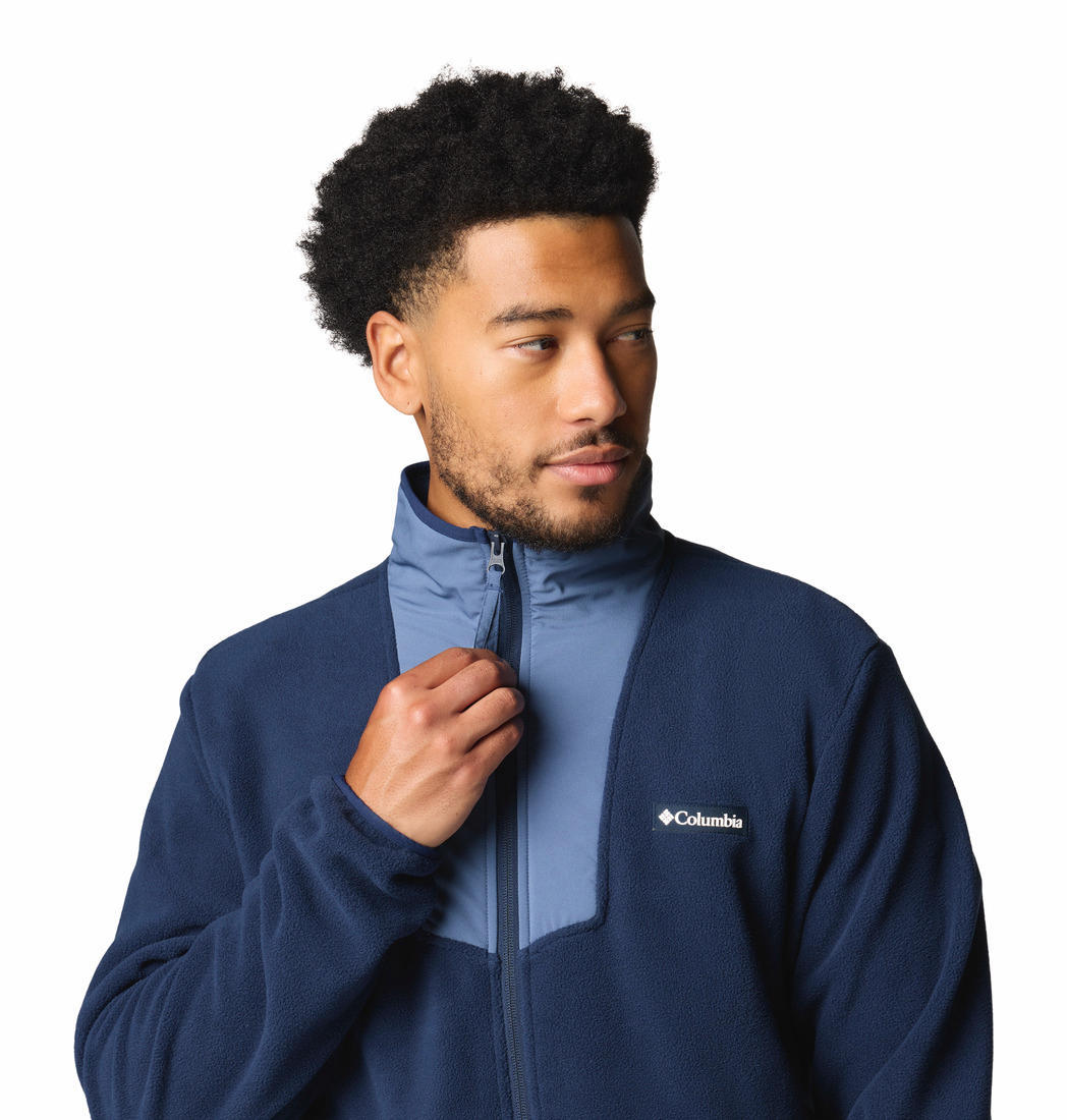 Columbia Mens Blue Sequoia Grove Full Zip Fleece Jacket