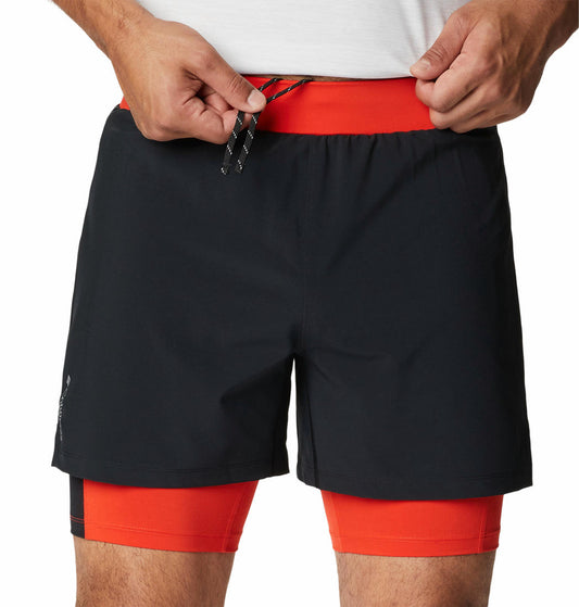 Columbia Men Black M Endless Trail 2 in 1 Shorts
