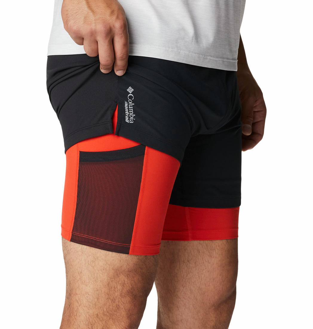 Columbia Men Black M Endless Trail 2 in 1 Shorts