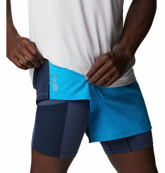 Columbia Men Blue M Endless Trail 2 in 1 Shorts