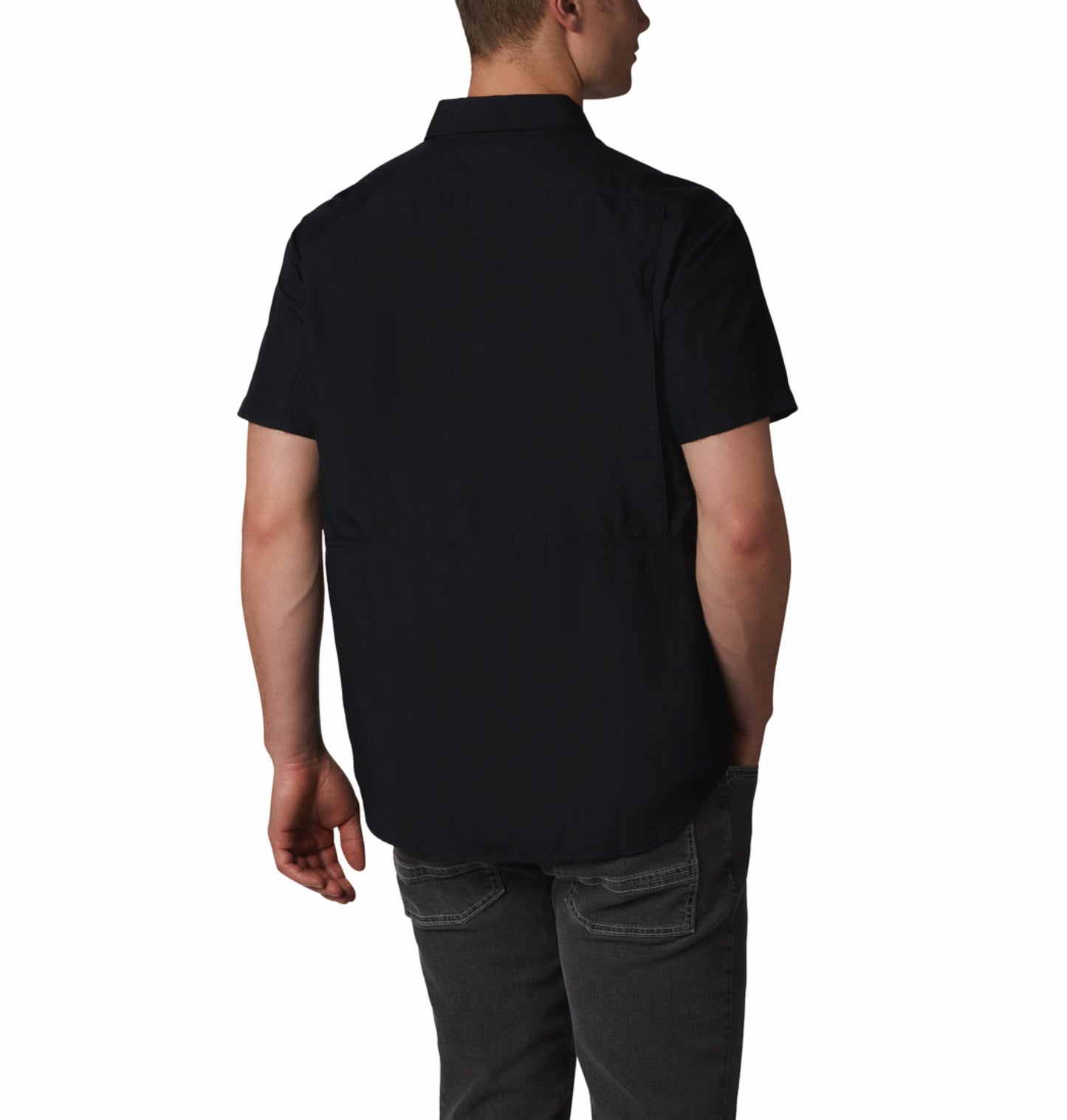 Columbia Men Black Omni-Shade Silver Ridge 2.0 Short Sleeve Shirt
