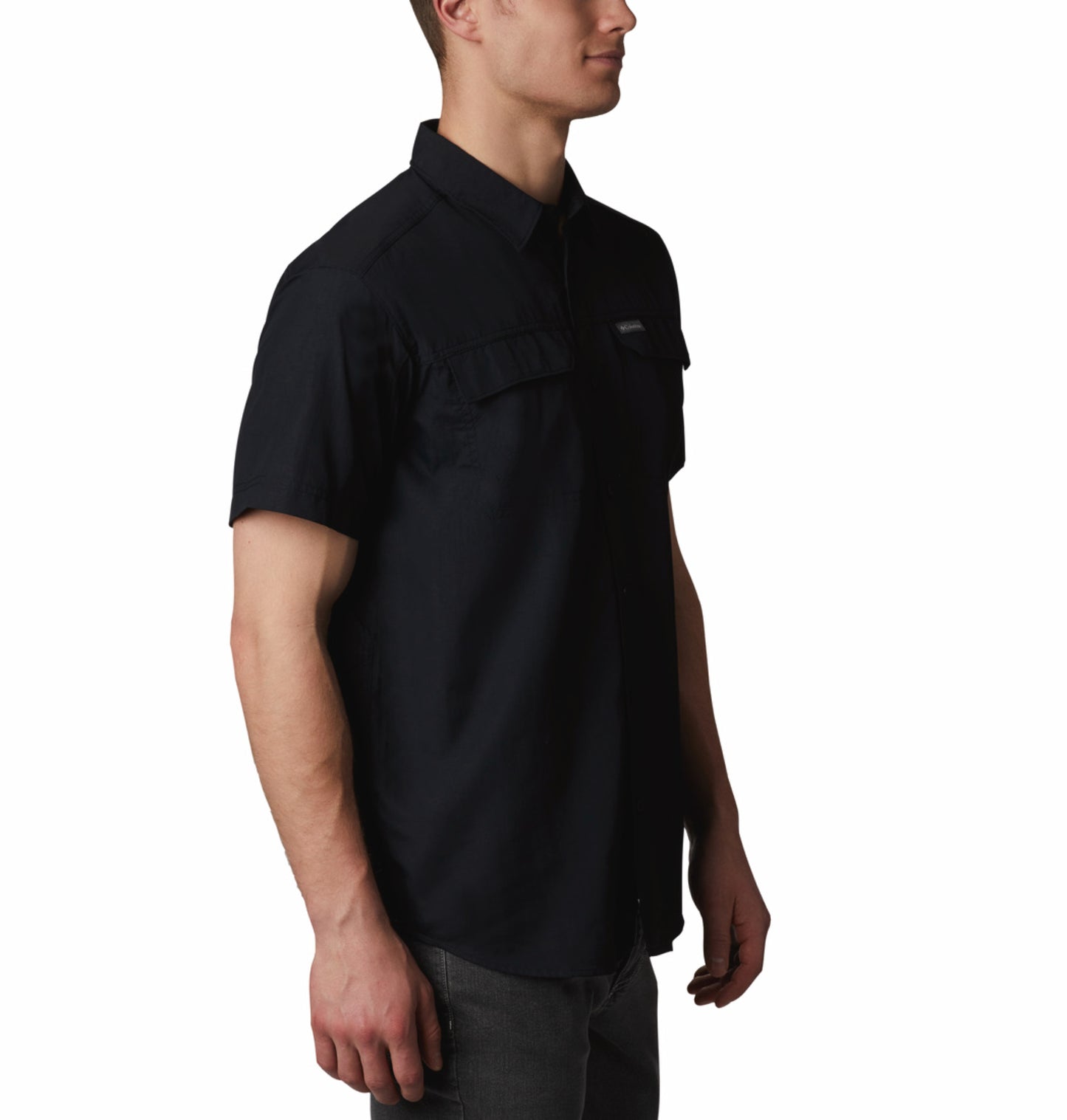 Columbia Men Black Omni-Shade Silver Ridge 2.0 Short Sleeve Shirt
