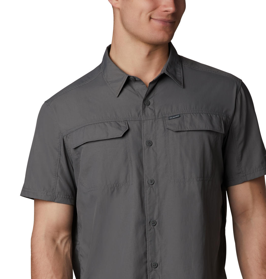 Columbia Men Grey Silver Ridge 2.0 Short Sleeve Shirt