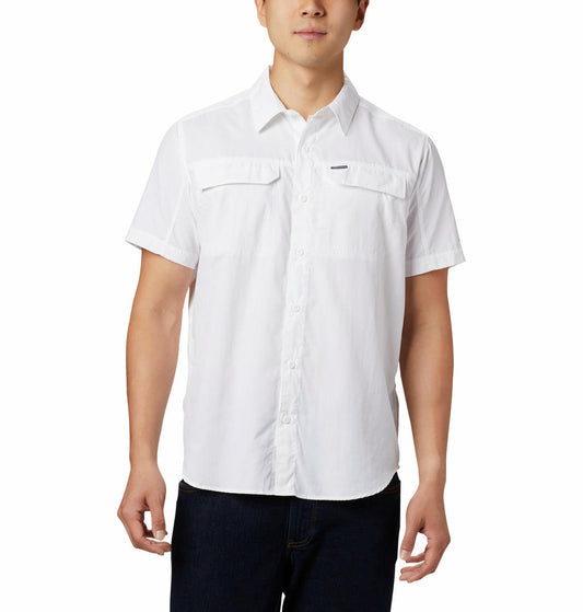Columbia Men White Silver Ridge 2.0 Short Sleeve Shirt