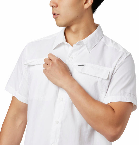 Columbia Men White Silver Ridge 2.0 Short Sleeve Shirt