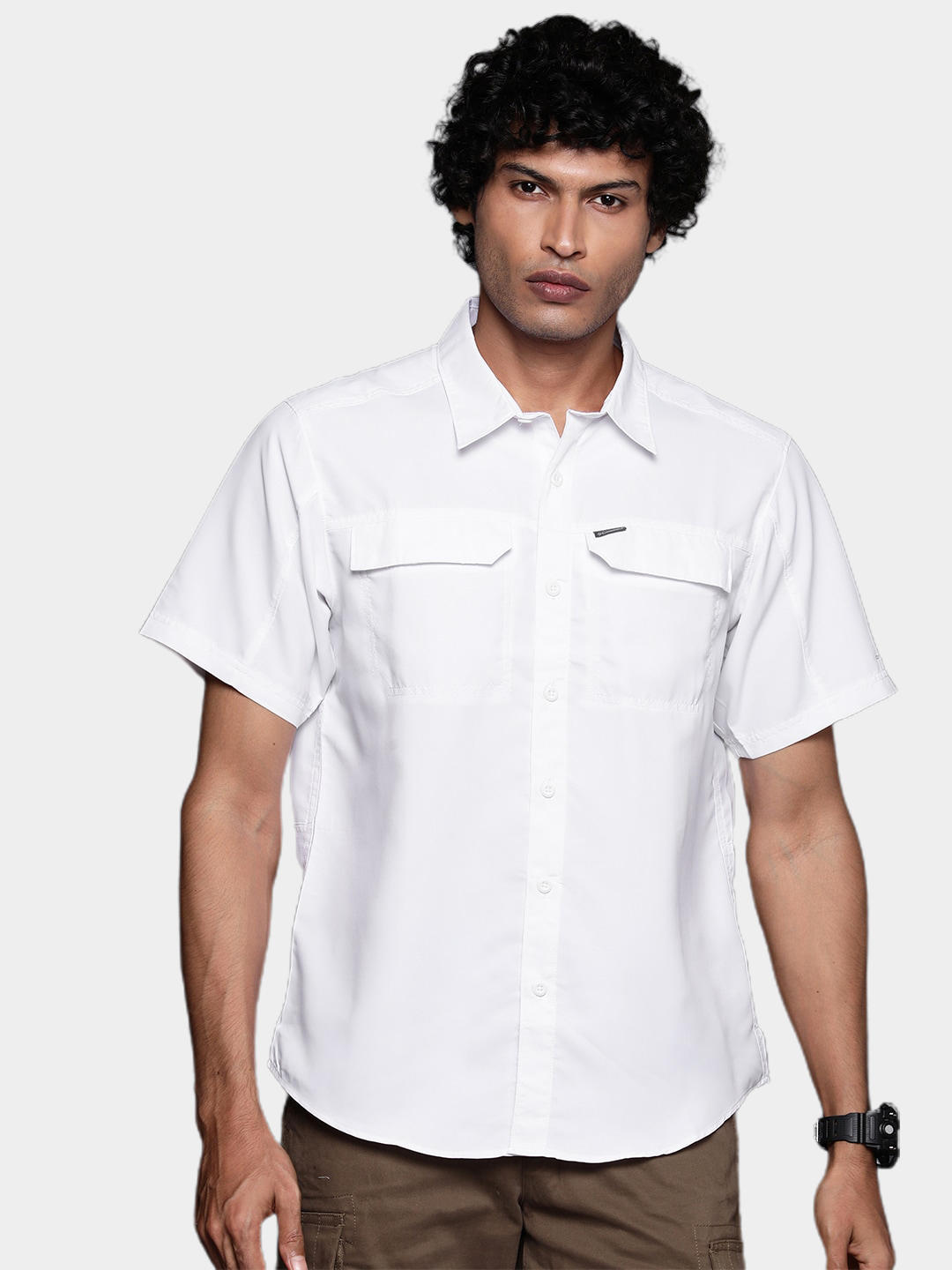 Columbia Men White Silver Ridge 2.0 Short Sleeve Shirt