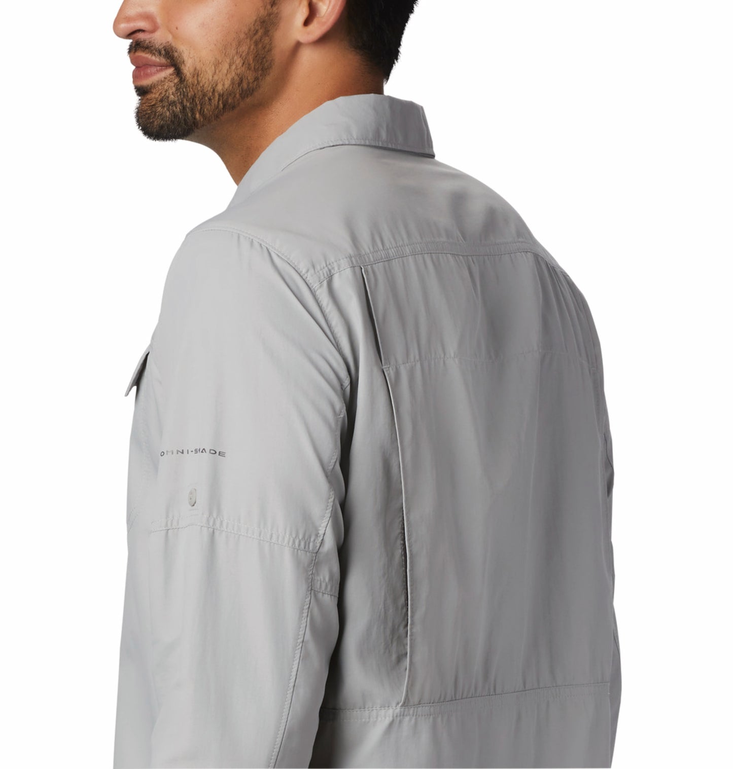 Columbia Men Grey Omni-Shade Silver Ridge 2.0 Long Sleeve Sun Protection Shirt