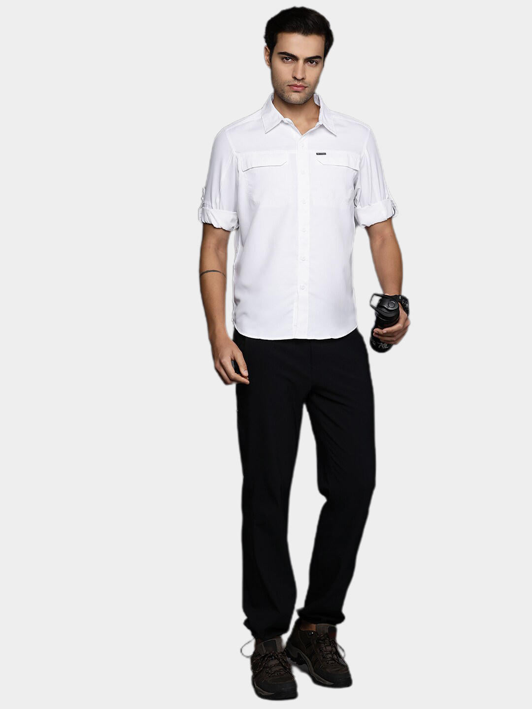 Columbia Men White Silver Ridge2.0 Long Sleeve Shirt