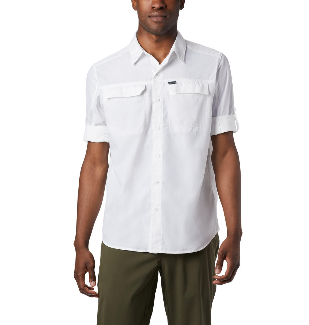 Columbia Men White Silver Ridge2.0 Long Sleeve Shirt
