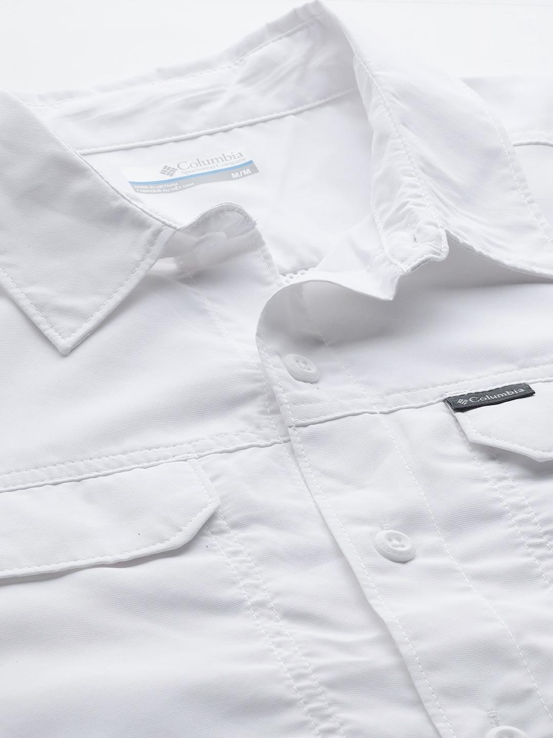 Columbia Men White Silver Ridge2.0 Long Sleeve Shirt